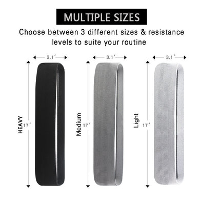 3 Pack Fitness Rubber Expander Elastic Band for Home Workout